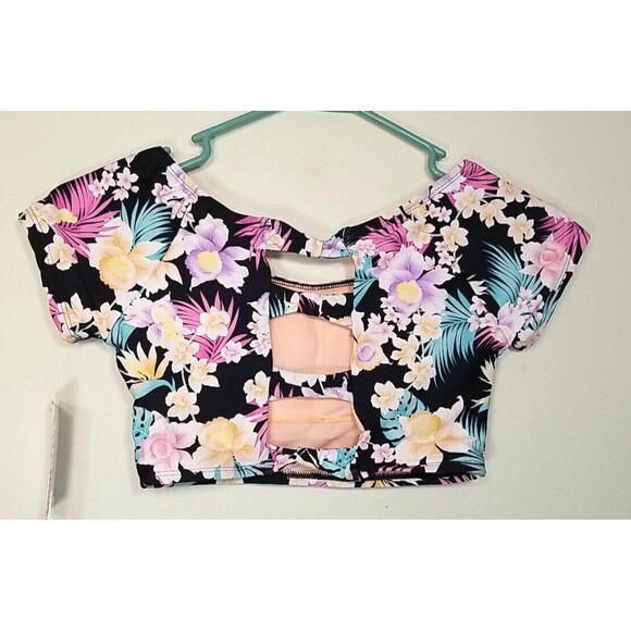 Hobie Bikini Top Girls Size 12 Floral Padded NWT - Picture 3 of 7